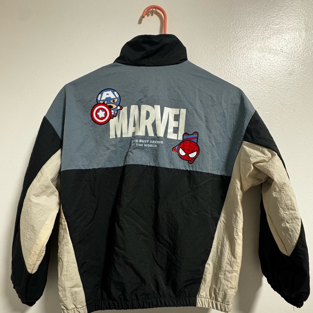 Marvel Spider-Man Kids Jacket Boys Size 8/10 H&M Zip-Up - Picture 3 of 6